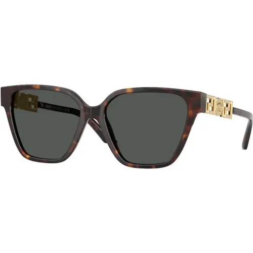 Stylish Sunglasses in Dark Gray , unisex, Sizes: 56 MM - Versace - Modalova