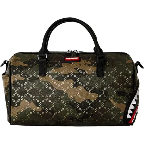 Weekend Bags, male, , Size: ONE SIZE Camo Mini Duffle Bag - Sprayground - Modalova