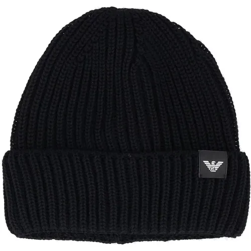 Beanies, male, , Size: L Stylish Beanie Hat - Emporio Armani - Modalova