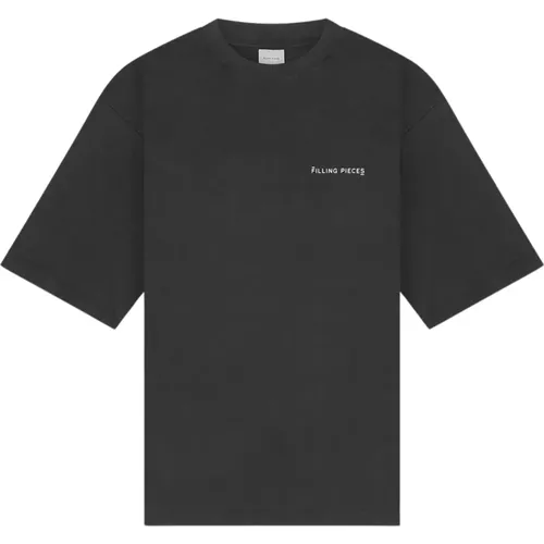 T-Shirt Boxy Vintage Schwarz , Herren, Größe: XL - Filling Pieces - Modalova