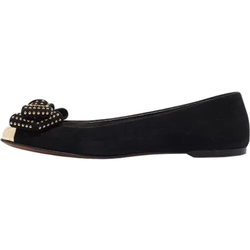 Pre-owned Flats, female, , Size: 7 US Pre-owned Suede flats - Giuseppe Zanotti Pre-owned - Modalova