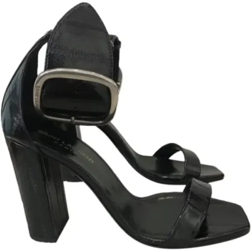 Pre-owned Sandals, female, , Size: 8 1/2 US Pre-owned Leather sandals - Yves Saint Laurent Vintage - Modalova