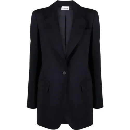 Blazers, female, , Size: M Wool Jacket with Textured Finish - P.a.r.o.s.h. - Modalova