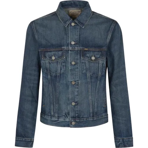 Icon Trucker Denim Jacke , Herren, Größe: M - Polo Ralph Lauren - Modalova