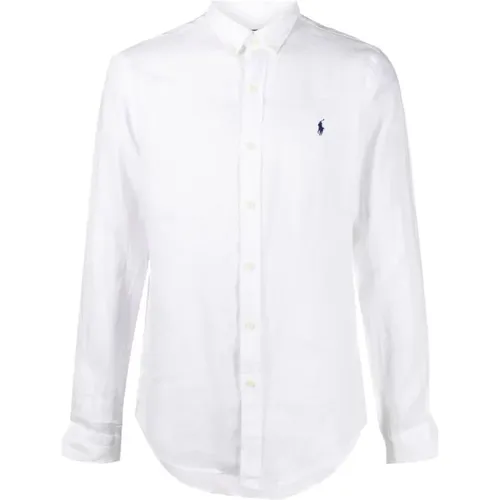 Slim-Fit Linen Shirt , male, Sizes: M, S, XL, 2XL - Ralph Lauren - Modalova