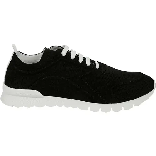 Schwarze Sneakers mit Weißen Details - Kiton - Modalova