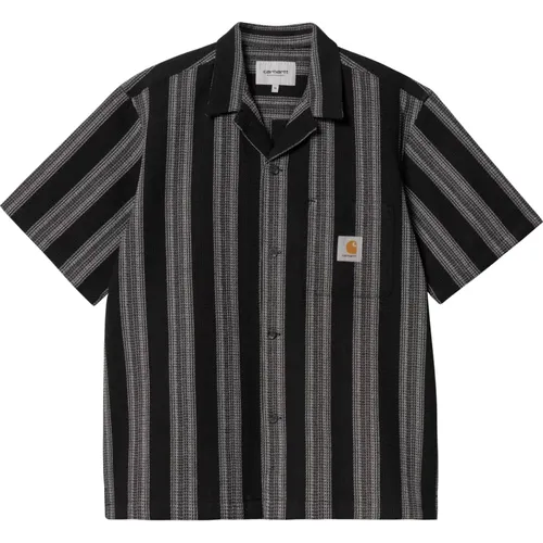 Striped Cotton Shirt with Logo , male, Sizes: L - Carhartt WIP - Modalova