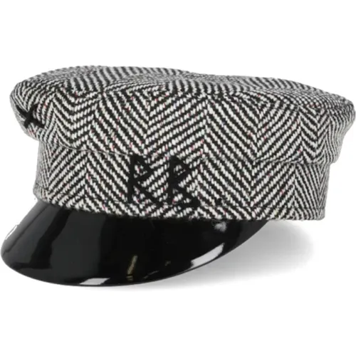 Schwarzer Bucket Hat mit gesticktem Logo , Damen, Größe: M - Ruslan Baginskiy - Modalova