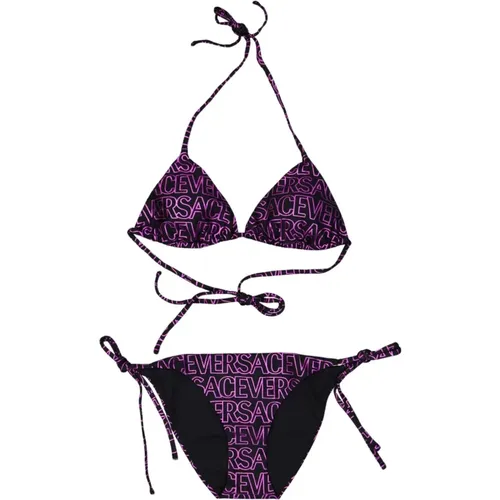 Bikinihose mit Monogramm-Logo - Versace - Modalova