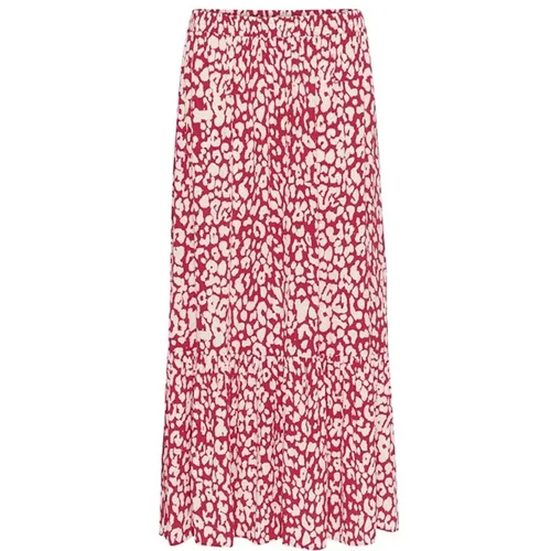 Crimson Leopard Maxi Rock , Damen, Größe: 2XL - Saint Tropez - Modalova