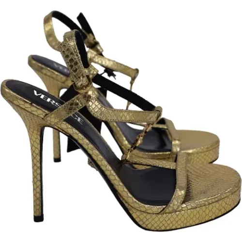 Pre-owned Leather sandals , female, Sizes: 6 UK - Versace Pre-owned - Modalova