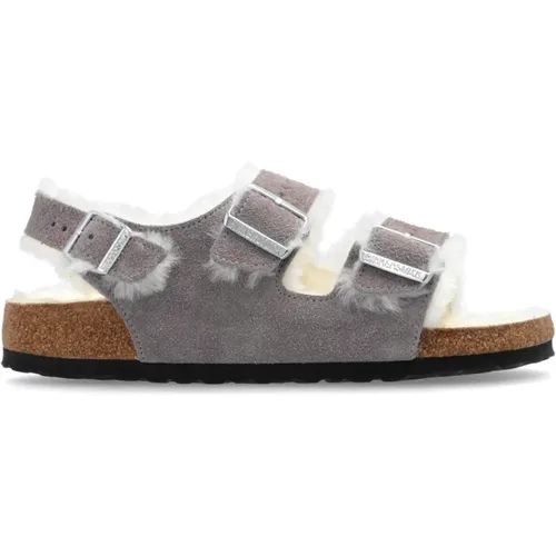 Wildledersandalen 'Milano' , Damen, Größe: 36 EU - Birkenstock - Modalova