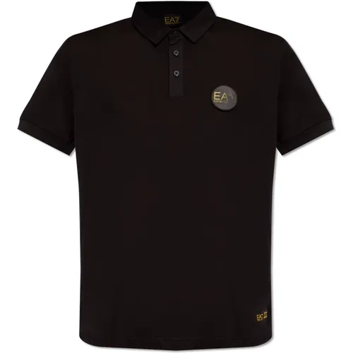 Polo shirt with logo , male, Sizes: XL, L - Emporio Armani EA7 - Modalova