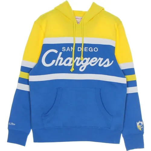 Hoodies, male, , Size: S NFL Head Coach Hoody San Diego Chargers - Mitchell & Ness - Modalova