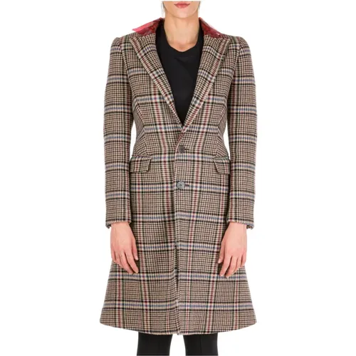 Check Pattern Button Closure Coat , female, Sizes: XL - Neil Barrett - Modalova