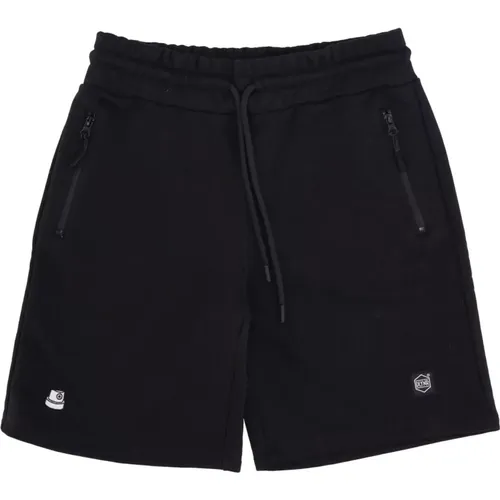 Schwarze Sweatpant Shorts Elastischer Bund , Herren, Größe: L - Dolly Noire - Modalova