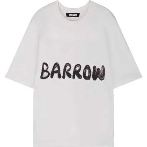 T-Shirt mit Druck , Damen, Größe: L - BARROW - Modalova