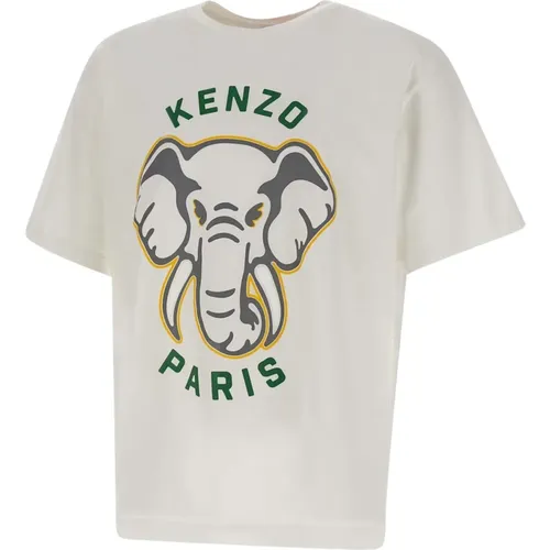 Paris T-Shirts und Polos Weiß , Herren, Größe: M - Kenzo - Modalova