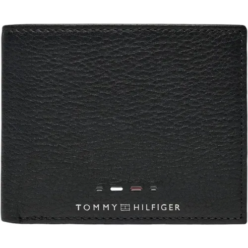 Wallets & Cardholders, male, , Size: ONE SIZE Leather Plain Wallet Men - Tommy Hilfiger - Modalova