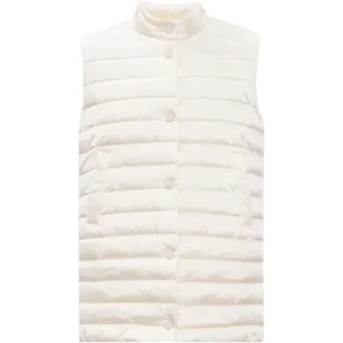 Vests, female, , Size: M Short Padded Vest with Logo - Twinset - Modalova