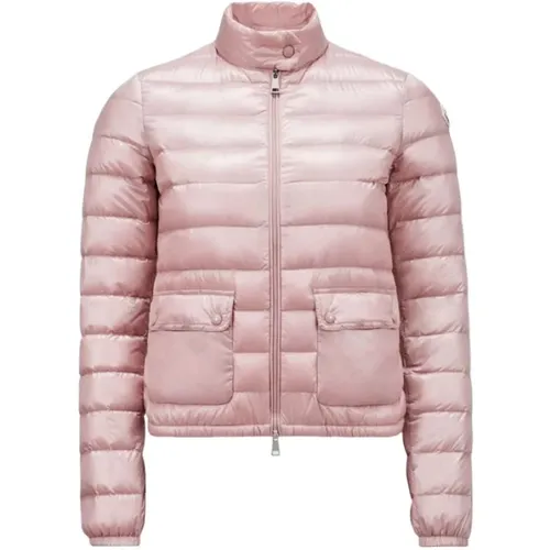 Short Down Jacket in Lyserød , female, Sizes: S, XS, L, M - Moncler - Modalova