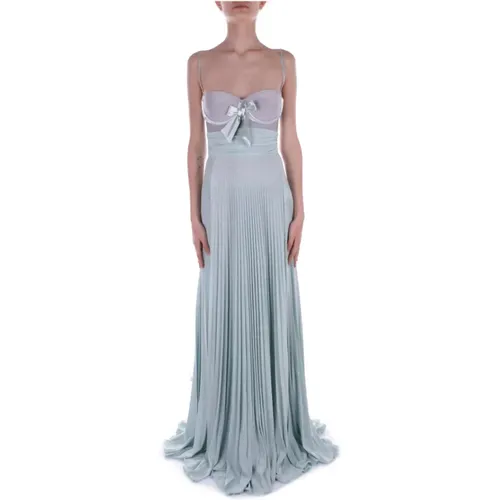 Red Carpet Silver Bow Detail Dress , female, Sizes: L, S, M, XL - Elisabetta Franchi - Modalova