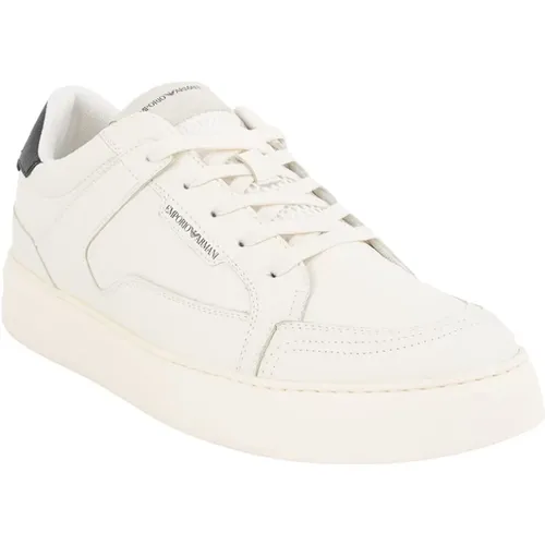 Leather Sneakers , male, Sizes: 10 UK - Emporio Armani - Modalova