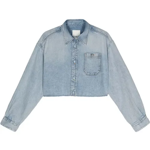 Denim 4G Motif Shirt , female, Sizes: S, M - Givenchy - Modalova