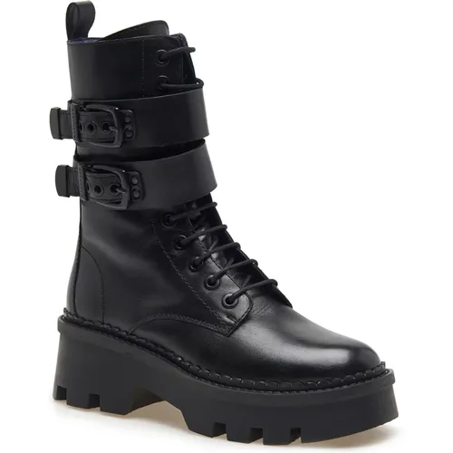 Schwarze Schnürstiefel für Frauen - Apepazza - Modalova