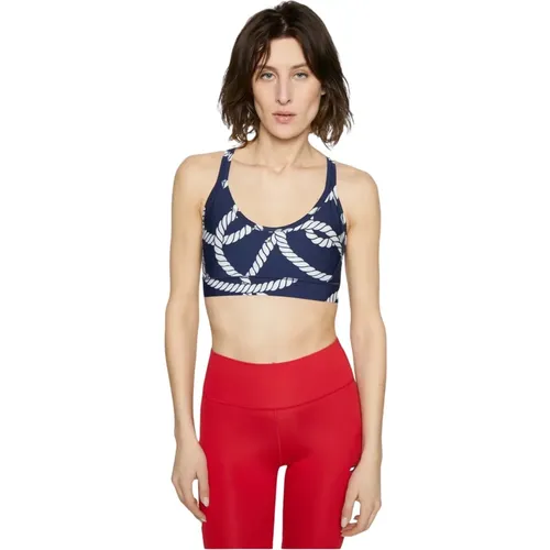 Low Int Aop Rope Strappy Bra T-Shirt , Damen, Größe: M - Tommy Hilfiger - Modalova