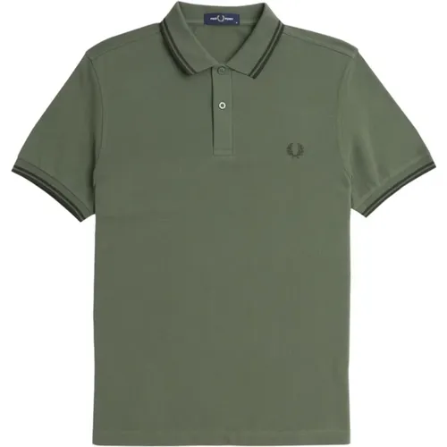 Grüne T-Shirts und Polos , Herren, Größe: XL - Fred Perry - Modalova