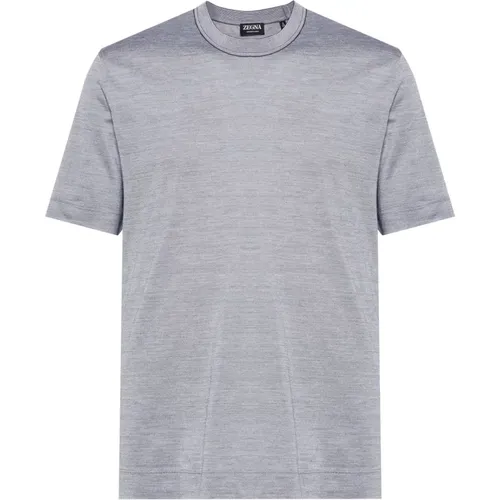 Baumwoll-Seiden-T-Shirt , Herren, Größe: M - Ermenegildo Zegna - Modalova