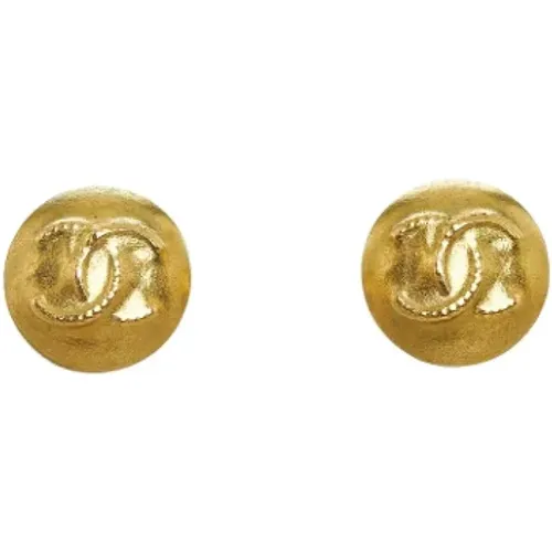 Pre-owned Jewellery, female, , Size: ONE SIZE Pre-owned Gold earrings - Chanel Vintage - Modalova