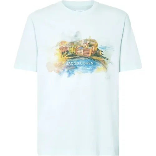 Stilvolle T-Shirts Mint Farbe , Herren, Größe: XL - Jacob Cohën - Modalova
