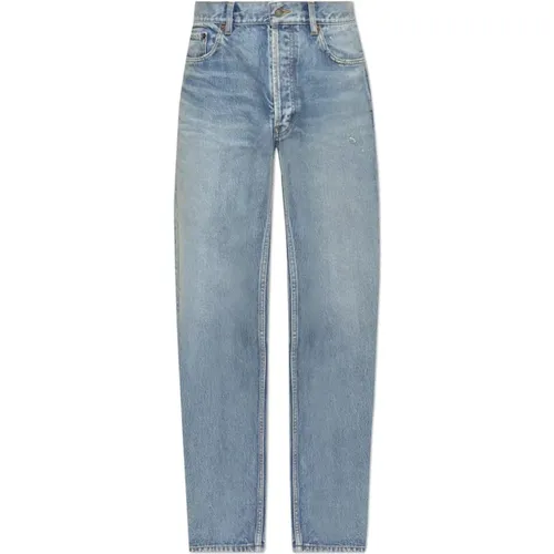 Straight Jeans, male, , Size: W32 Jeans with vintage effect - Saint Laurent - Modalova