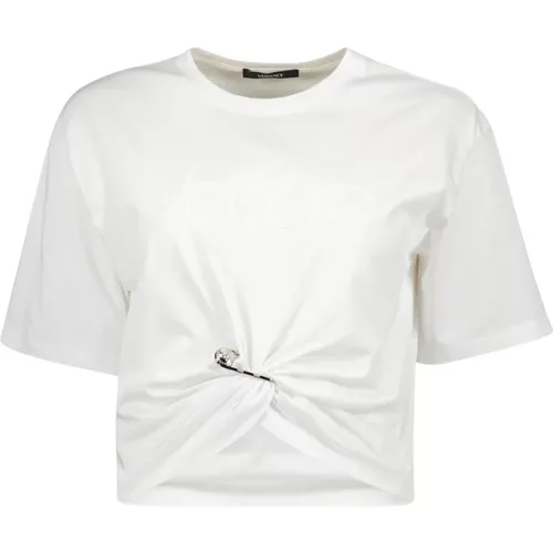 Court Safety Pin T-shirt,Sicherheitsnadel T-Shirt Court - Versace - Modalova