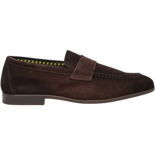 Suede Loafer with Leather Sole , male, Sizes: 6 1/2 UK - Doucal's - Modalova