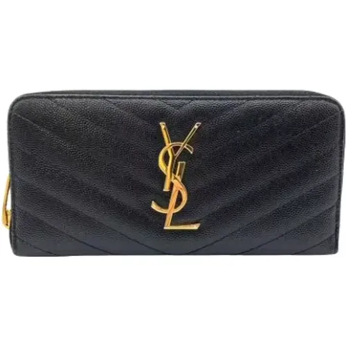 Pre-owned Wallets, female, , Size: ONE SIZE Pre-owned Leather wallets - Yves Saint Laurent Vintage - Modalova