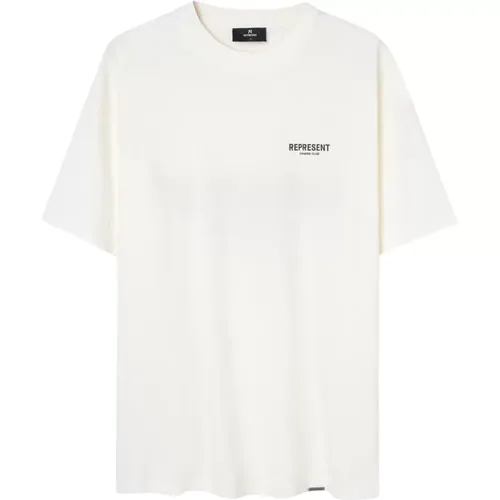 Bedrucktes weißes T-Shirt , Herren, Größe: XL - Represent - Modalova