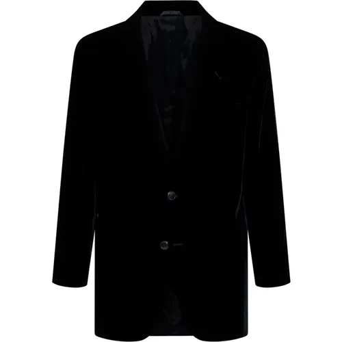 Blazers, male, , Size: S Jackets Two-Button Placket Notch Lapel - Giorgio Armani - Modalova