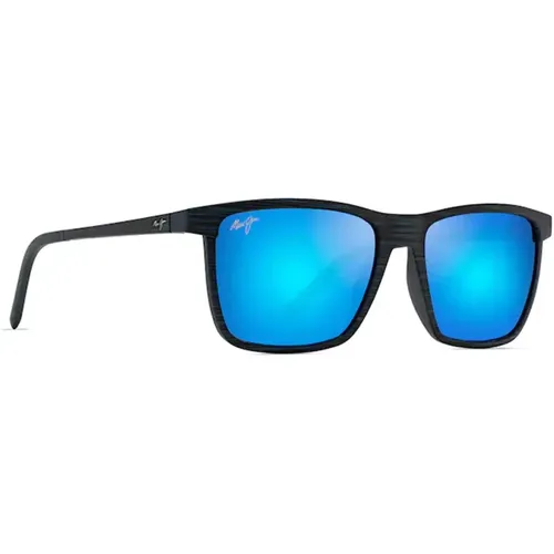 Polarized Blue Mirrored Sunglasses One Way , unisex, Sizes: 55 MM - Maui Jim - Modalova