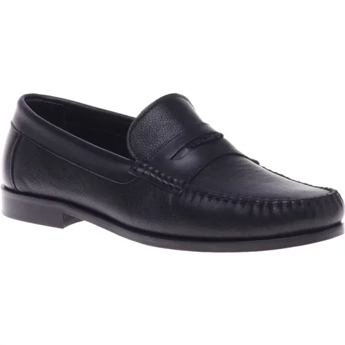 Loafer in tumbled leather , Herren, Größe: 46 EU - Baldinini - Modalova