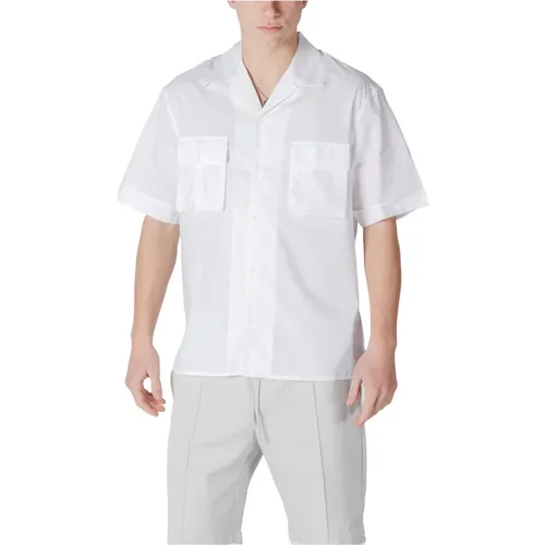 Short Sleeve Shirts, male, , Size: XL V-Neck Shirt with Front Pockets - Antony Morato - Modalova