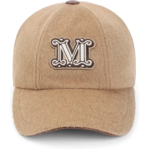 Caps, female, , Size: 58 CM Logo Fedora Baseball Hat - Max Mara - Modalova