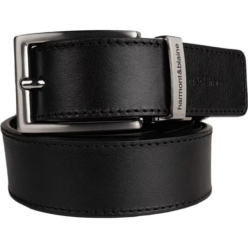 Reversible Leather Belt - Brown , male, Sizes: 100 CM, 90 CM - Harmont & Blaine - Modalova