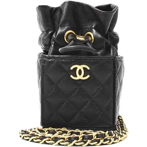 Pre-owned Bucket Bags, female, , Size: ONE SIZE Pre-owned Leather crossbody-bags - Chanel Vintage - Modalova