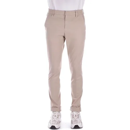 Trousers with Logo Zipper , male, Sizes: W32, W31, W33, W38, W34, W40, W36 - Dondup - Modalova