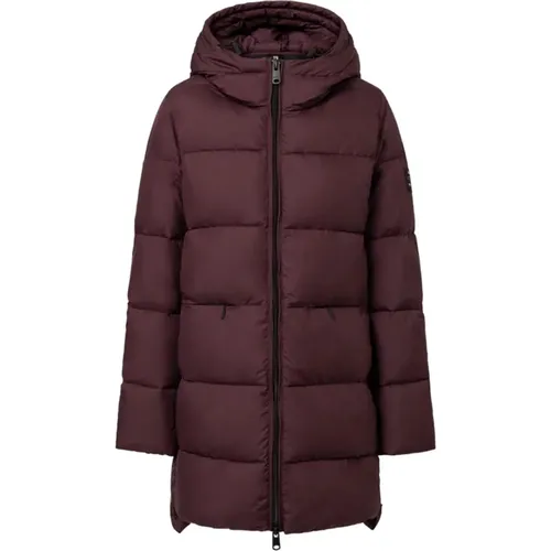 Parkas, female, , Size: S Burgundy Women's Puffer Jacket - Ecoalf - Modalova