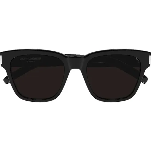 Quadratische Sonnenbrille mit Lasergravur , Herren, Größe: ONE Size - Saint Laurent - Modalova