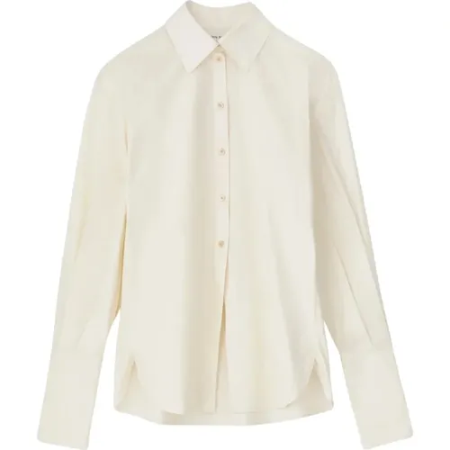 Popeline Boxy Shirt in Creme - Mark Kenly Domino Tan - Modalova